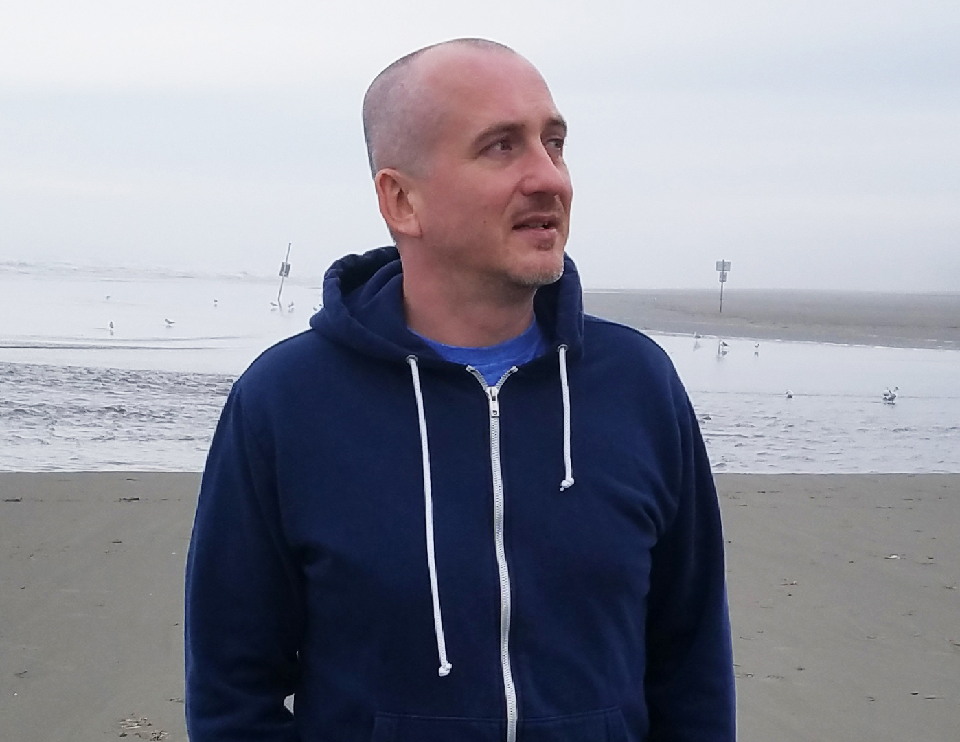 A photo of Filip Zachoval on Washington's Pacific coast.